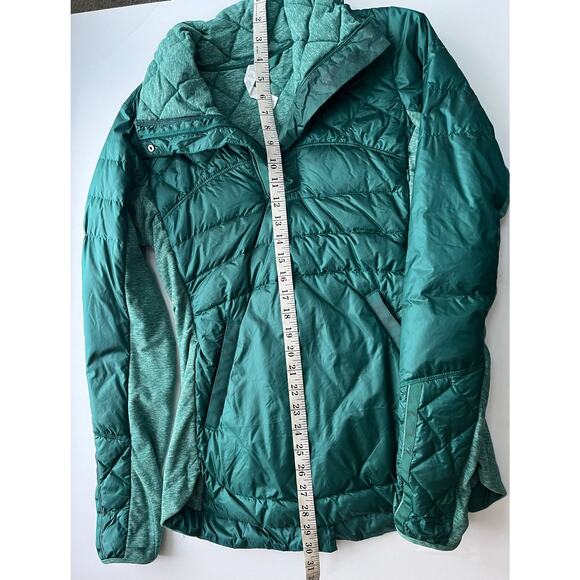 Lululemon Down for Run Pullover Jacket Forage Teal Running Size 6 - Picture 11 of 13
